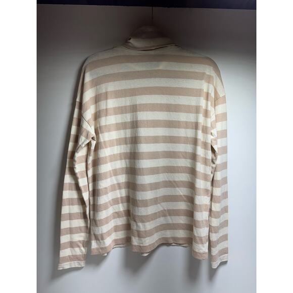 JCrew Women’s Turtleneck Striped Sweater Sz M Preppy Career Lightweight New - Picture 11 of 11